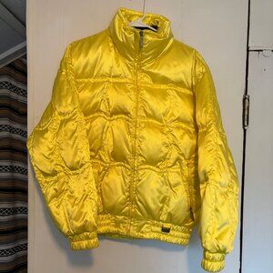 Vintage 80s/90s bright yellow Snuggler ski puffer coat Size M/L/14